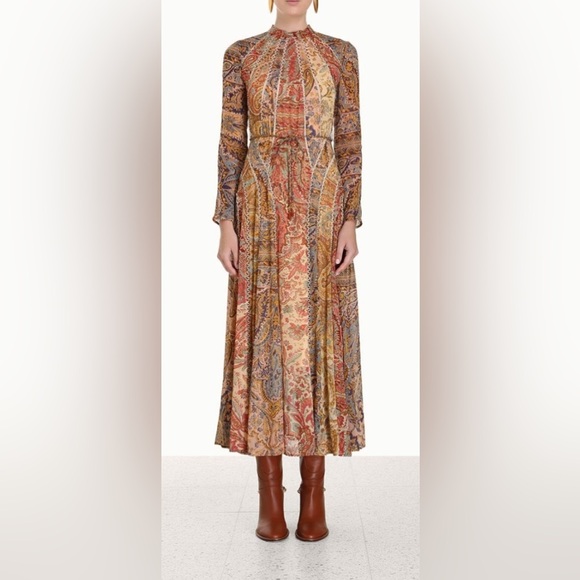 Zimmermann Dresses & Skirts - Zimmermann Luminosity Panelled Midi Dress Size AU 0P/US 2